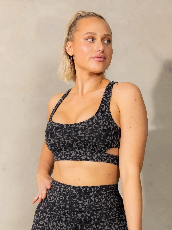 Empower Sports Bra - Black Leopard