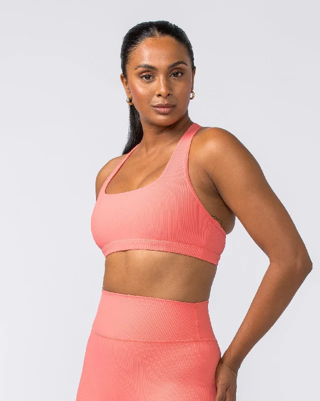 Flex Rib Bra - Sunset Coral