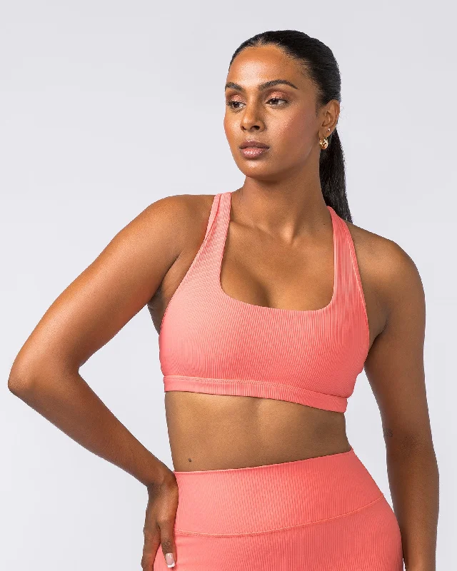 Flex Rib Bra - Sunset Coral