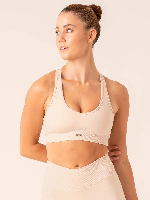 Focus Seamless Sports Bra - Chalk Marl