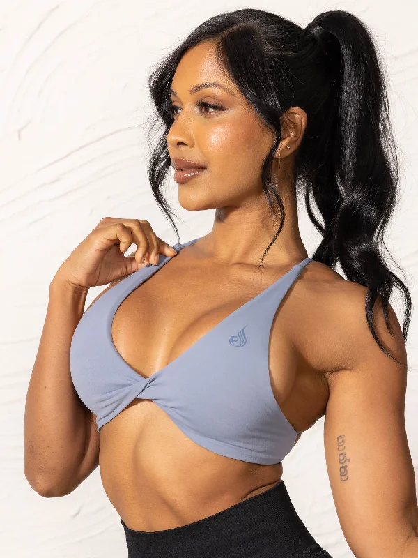 NKD Twist Sports Bra - Denim Blue