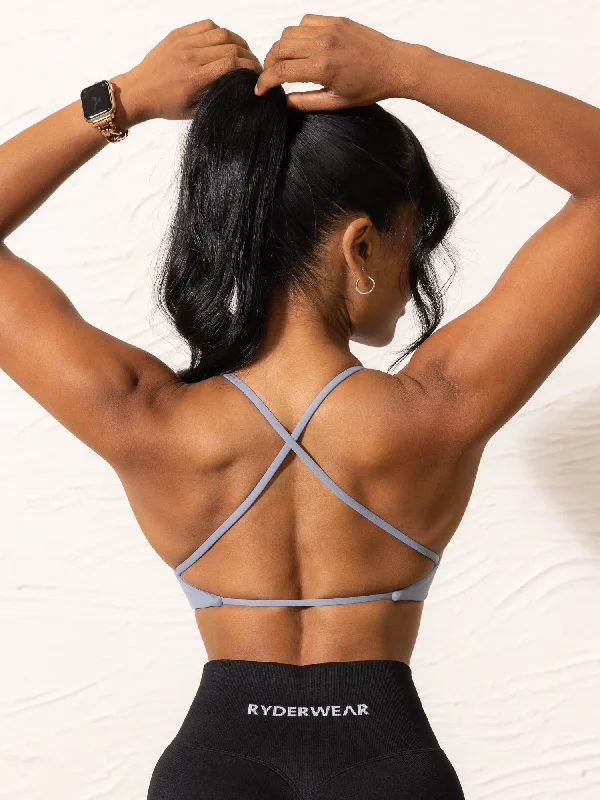 NKD Twist Sports Bra - Denim Blue