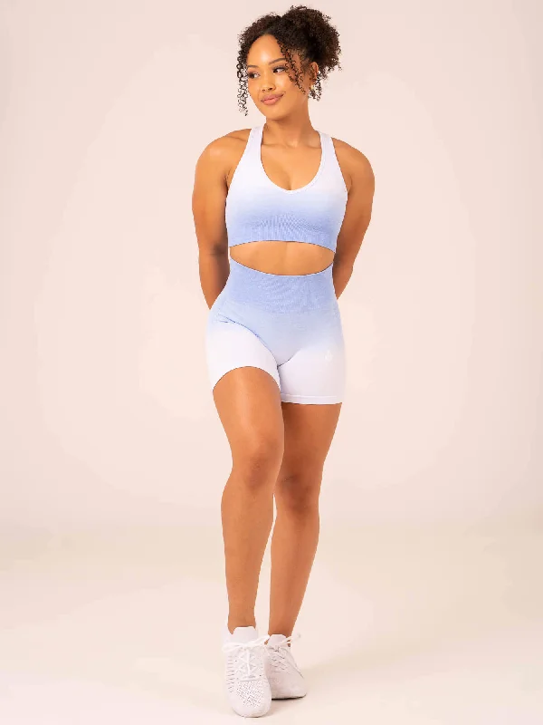 Ombre Seamless Sports Bra - Cornflower Blue Ombre