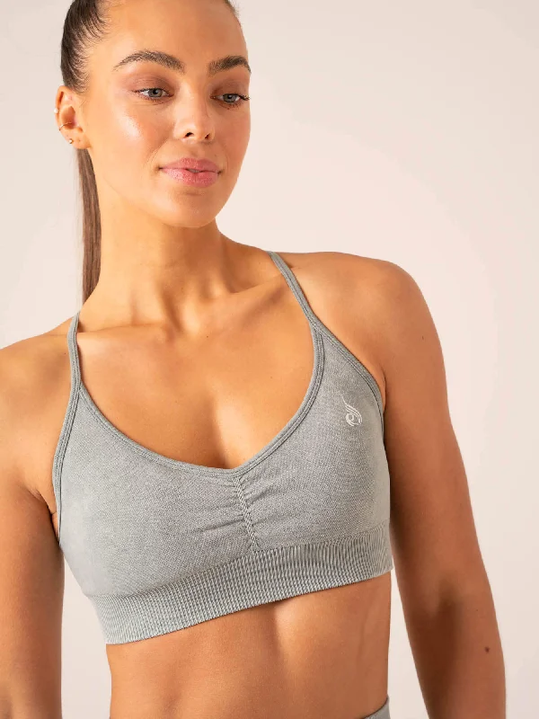 Stonewash Seamless Sports Bra - Sage Stonewash