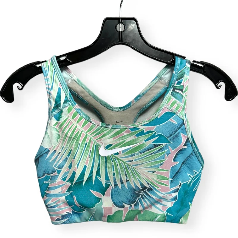 Tropical Print Athletic Bra Nike Apparel, Size M