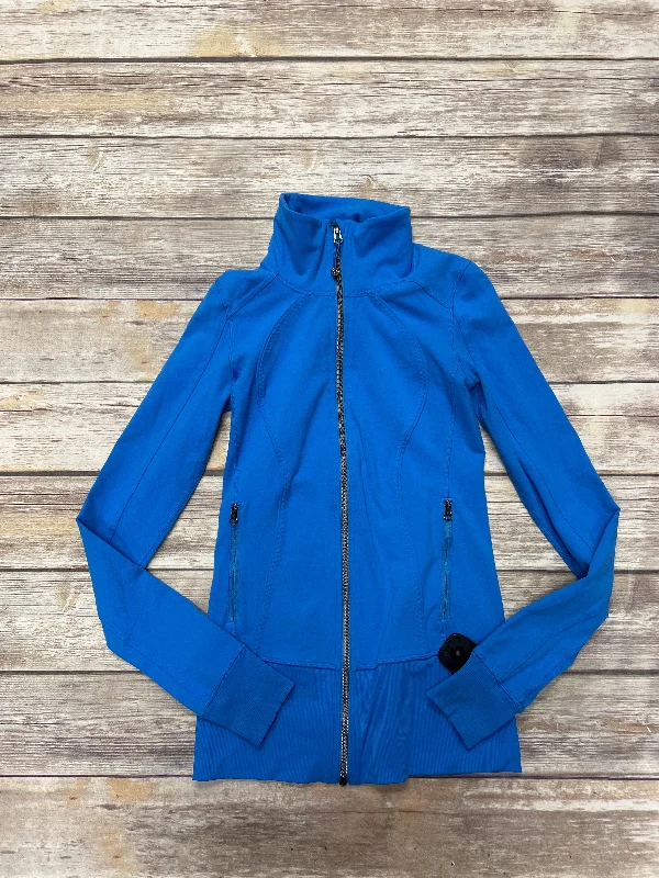 Athletic Jacket By Lululemon In Blue, Size: Xs