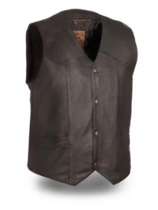 Men's Texan Leather Moto Vest