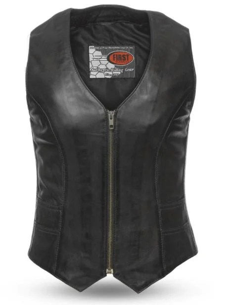 Women's Savannah Leather Moto Vest