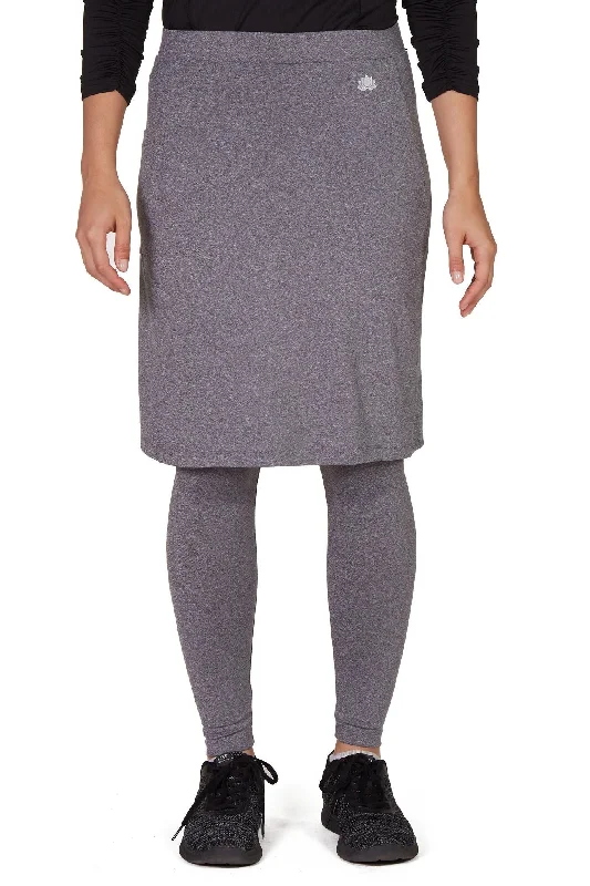 Ankle Fit Snoga Athletic Skirt in Heather Grey