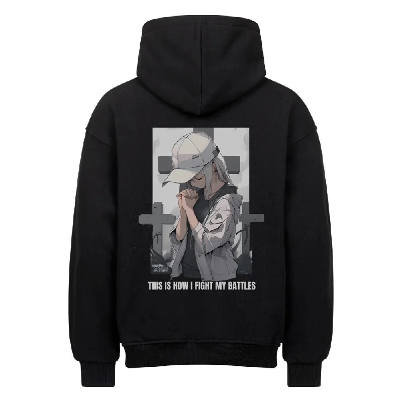 Battles Anime Oversized Hoodie BackPrint