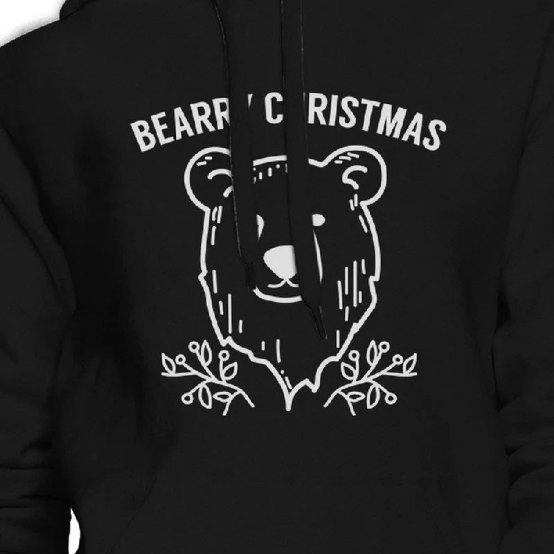 Bearry Christmas Bear Black Hoodie