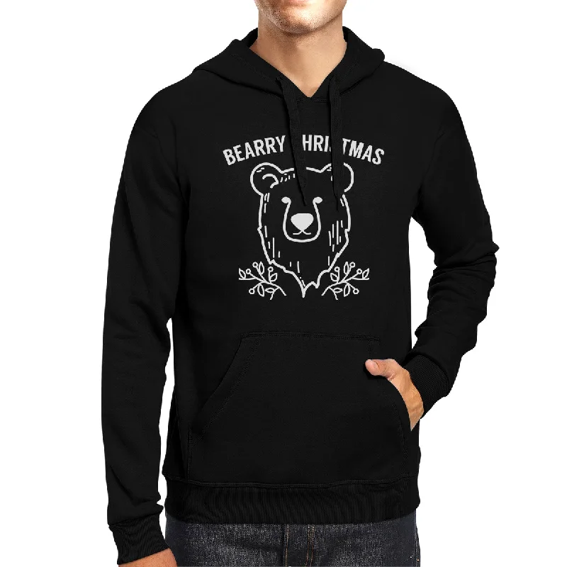 Bearry Christmas Bear Black Hoodie