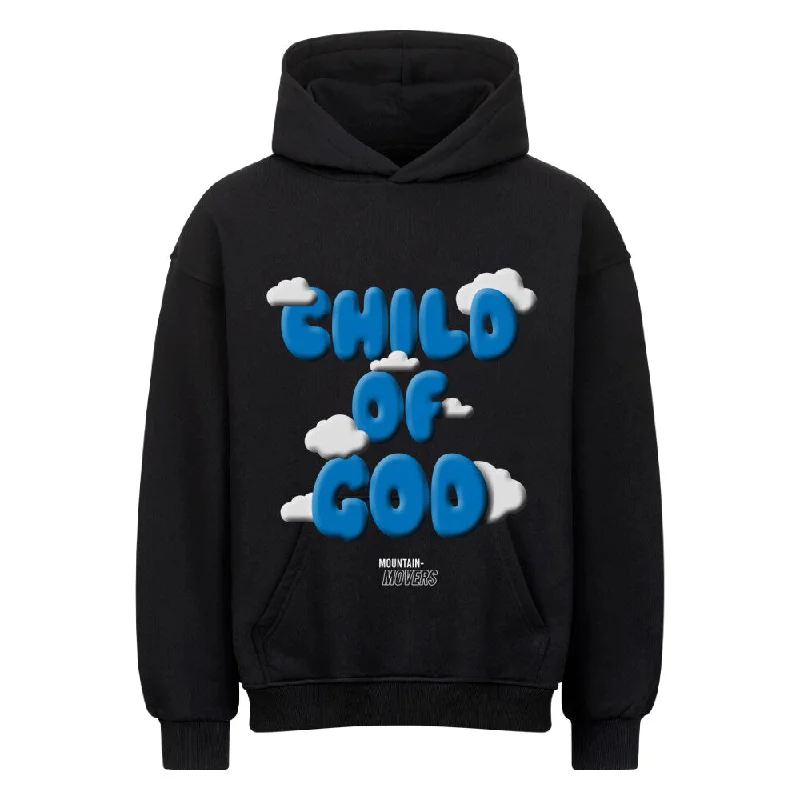 Child of God Cloudy Oversized Hoodie - Taschendruck