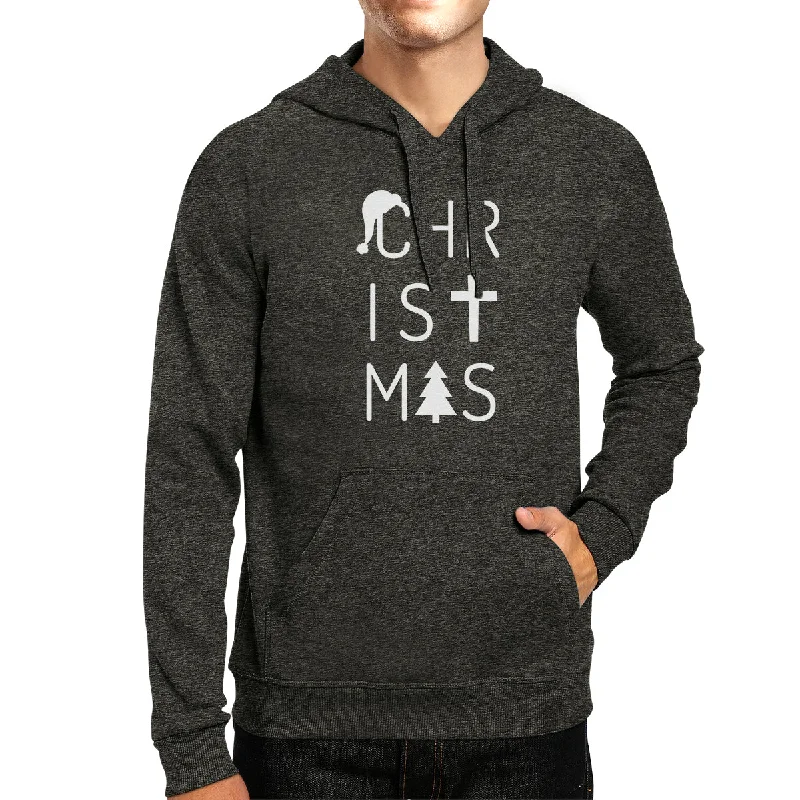 Christmas Letters Dark Grey Hoodie