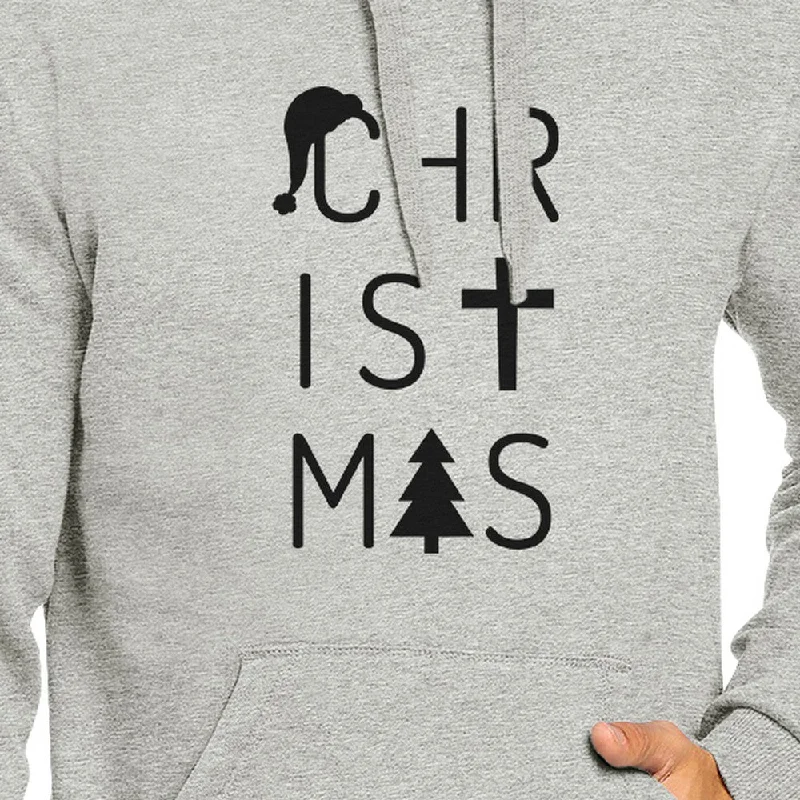 Christmas Letters Grey Hoodie