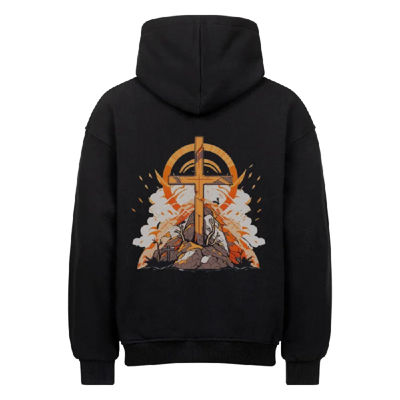 Cross Anime Oversized Hoodie BackPrint