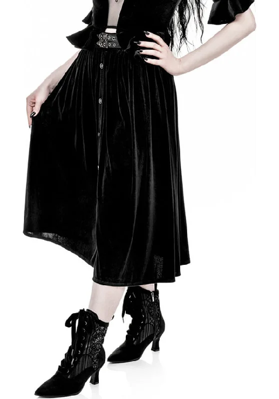 Crypt Velvet | MIDI SKIRT*