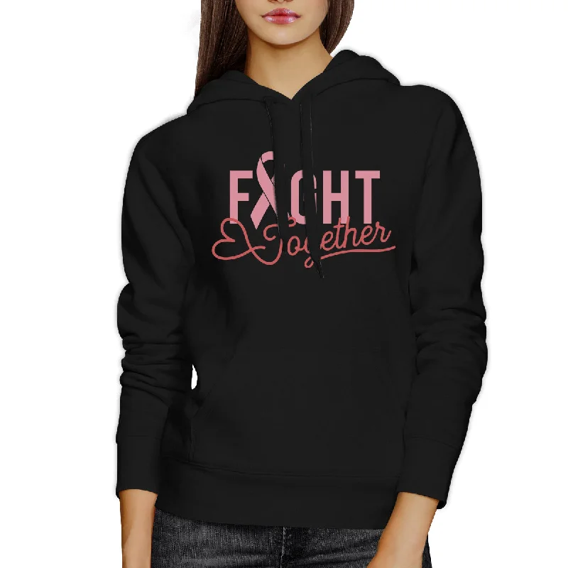 Fight Together Breast Cancer Awareness Black Hoodie