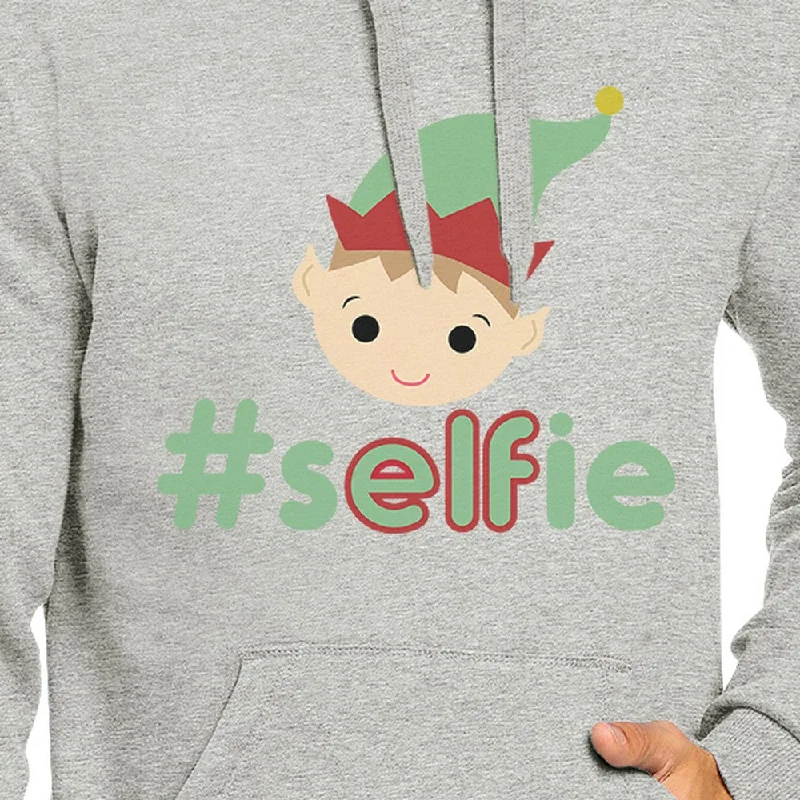 Hashtag Selfie Elf Grey Hoodie