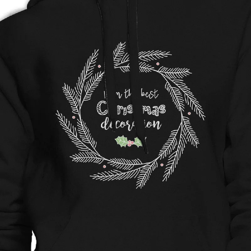 I Am The Best Christmas Decoration Wreath Black Hoodie