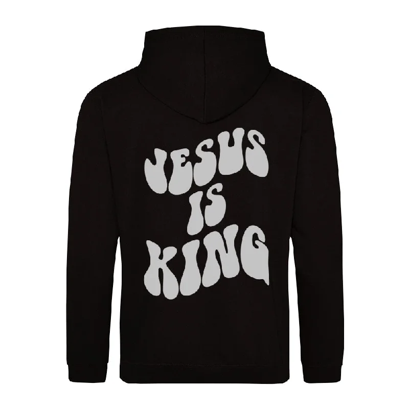 Jesus is King Schrift Hoodie BackPrint