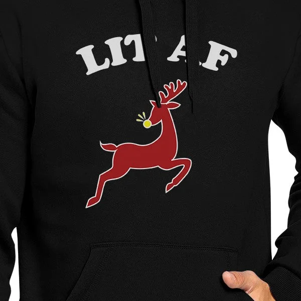 Lit Af Black Hoodie