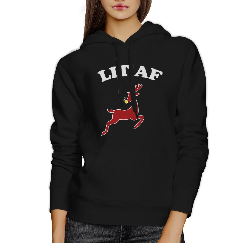 Lit Af Black Hoodie