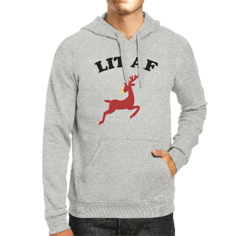 Lit Af Grey Hoodie