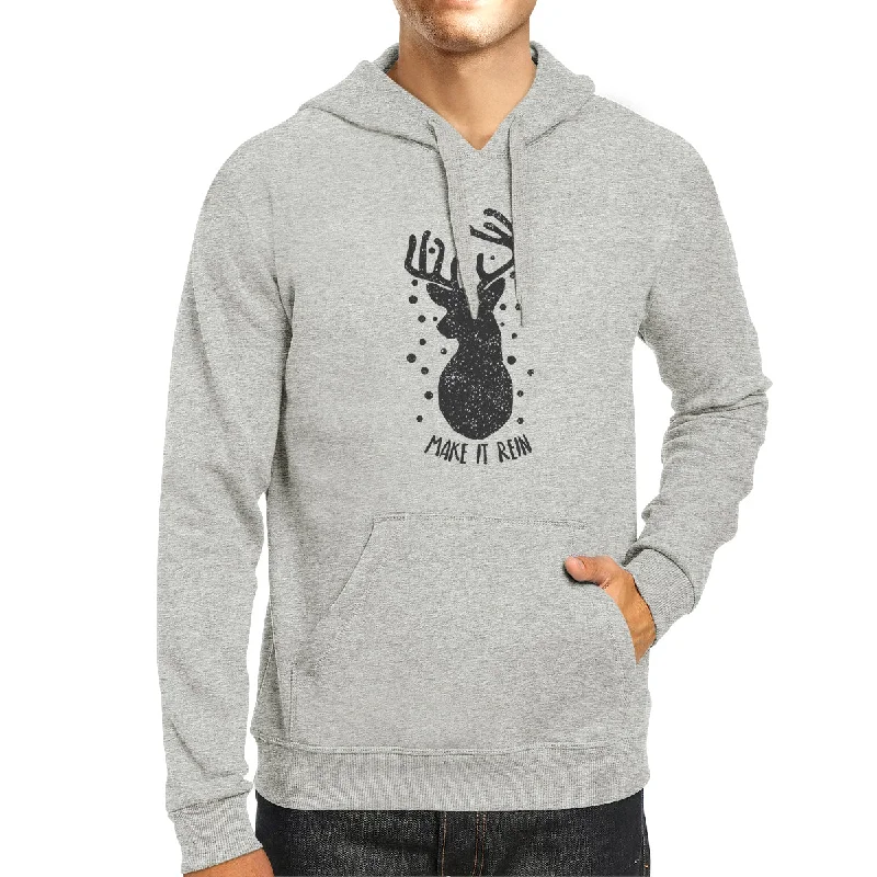 Make It Rein Vintage Reindeer Grey Hoodie