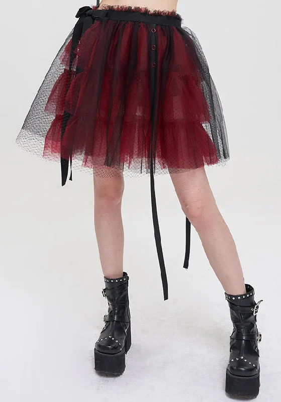 Medusa Punk [Black/Red] | FLARED SKIRT