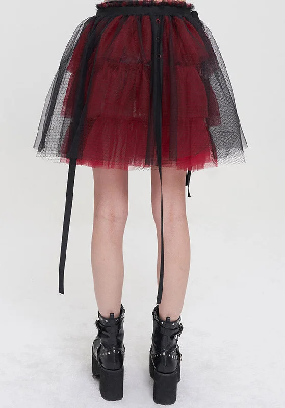 Medusa Punk [Black/Red] | FLARED SKIRT