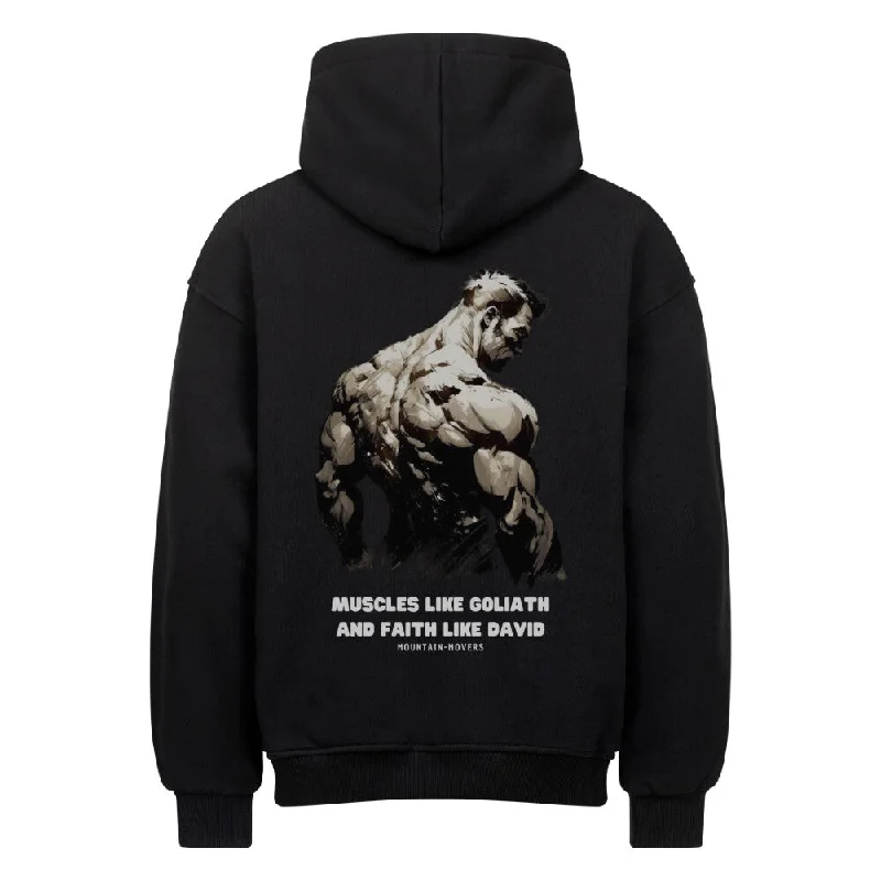 Muscles like Goliath Gym Oversize Hoodie BackPrint