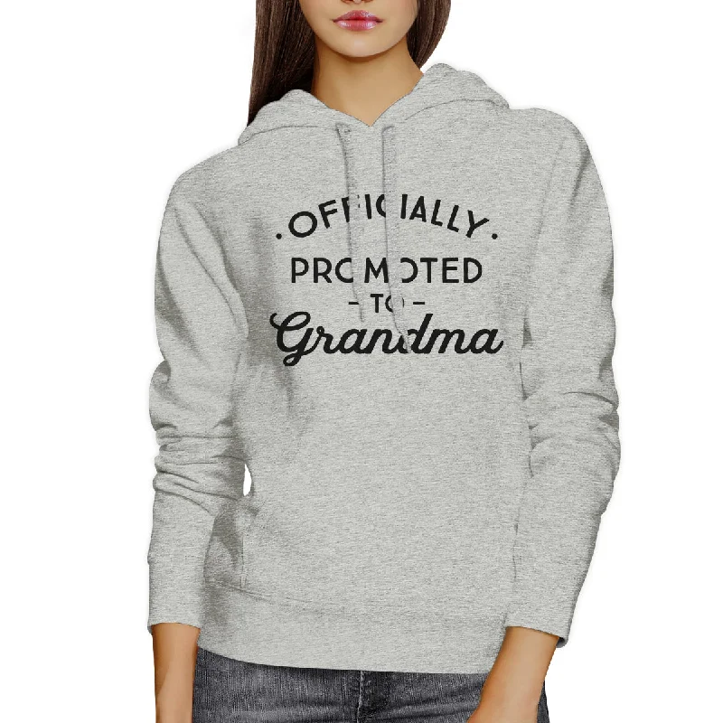 Officially Promoted To Grandma Grey Hoodie