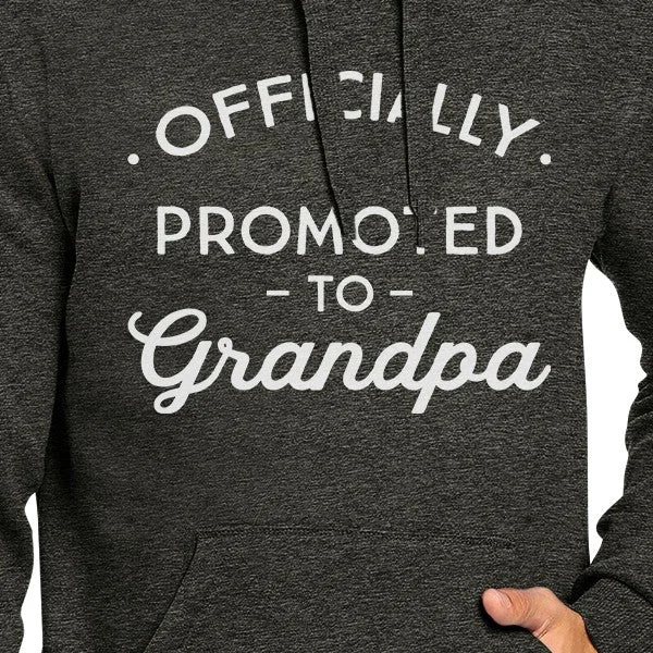 Officially Promoted To Grandpa Dark Grey Hoodie