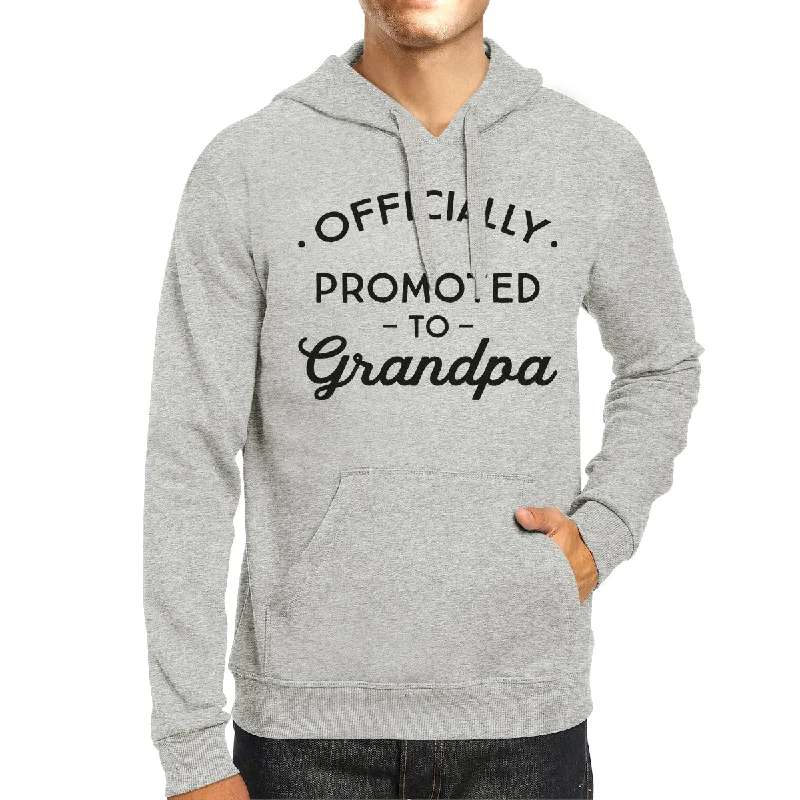 Officially Promoted To Grandpa Grey Hoodie