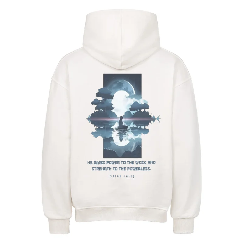 Power to the weak Gym Oversize Hoodie BackPrint