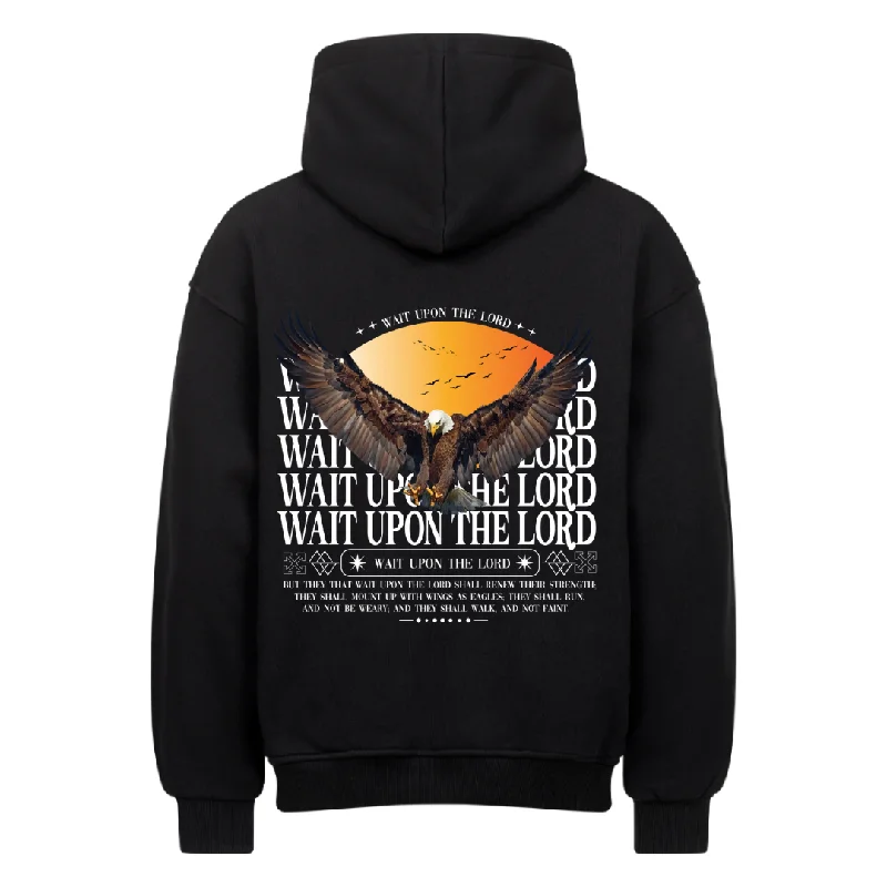 WAIT UPON THE LORD OVERSIZE HOODIE BackPrint