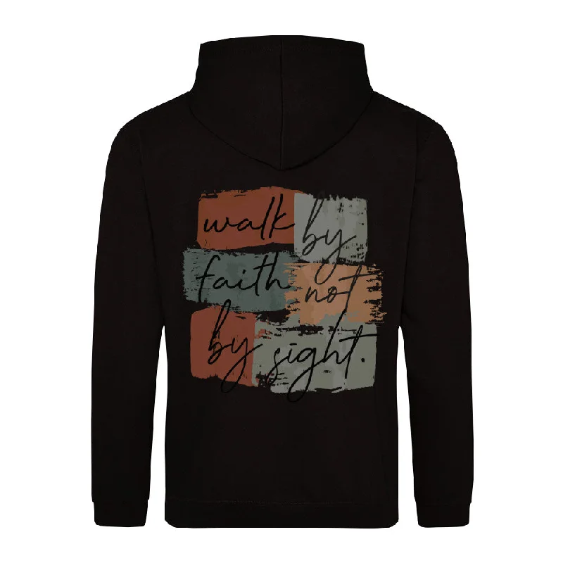 Walk by Faith Retro Hoodie BackPrint