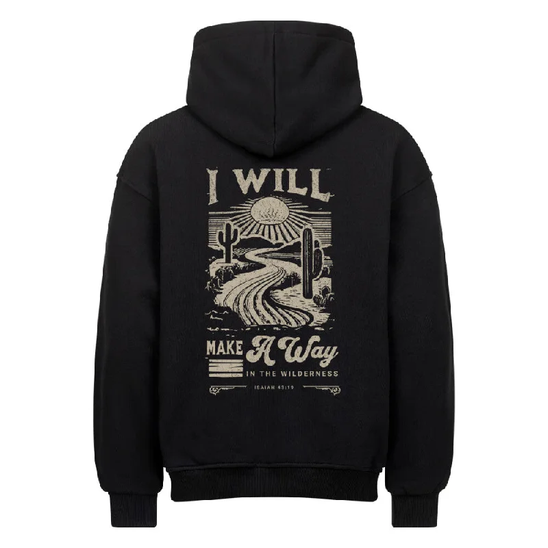 Way in the Wilderness Oversized Hoodie BackPrint