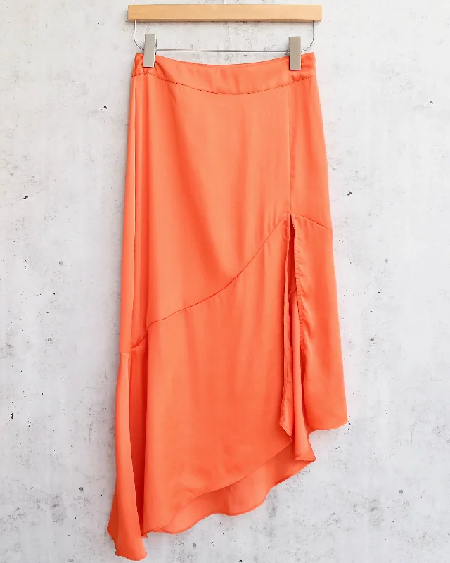 Free People - Lola Split Skirt - Bright Orange