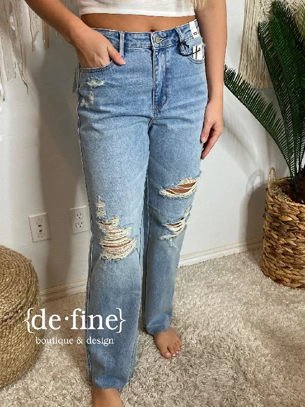 Judy Blue High Waist 90s Straight Rigid Front Jeans