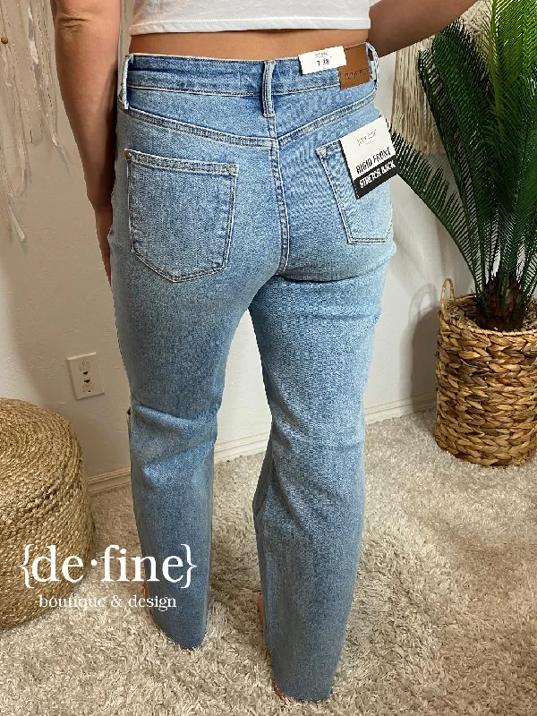 Judy Blue High Waist 90s Straight Rigid Front Jeans