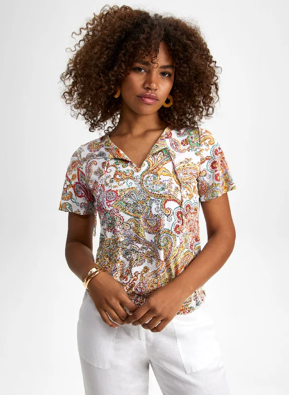 Paisley Print Top