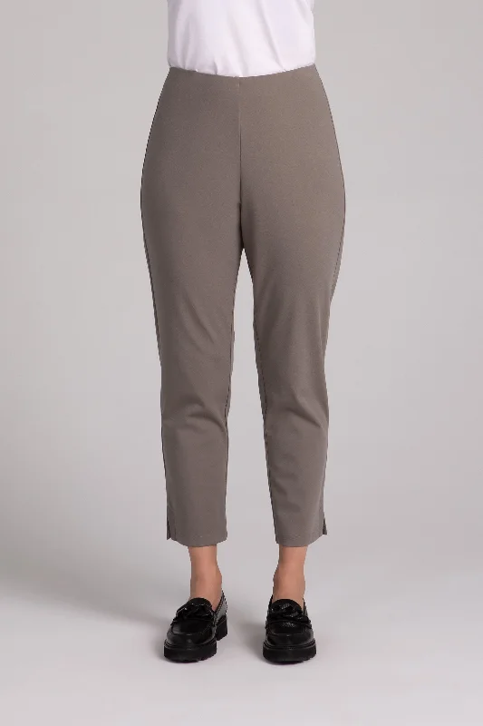 Ponte Narrow Ankle Pant | Taupe