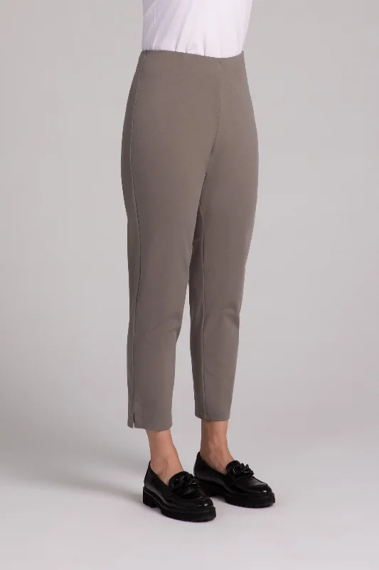 Ponte Narrow Ankle Pant | Taupe