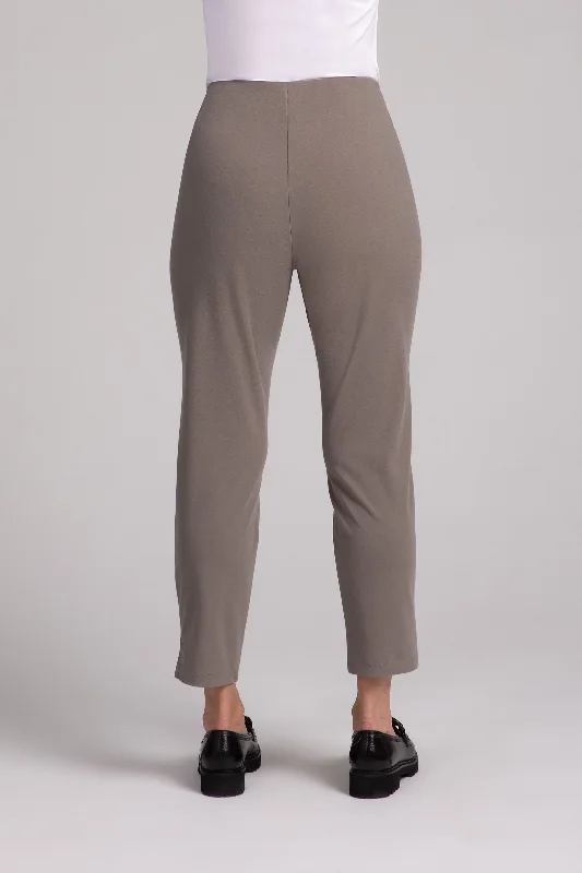 Ponte Narrow Ankle Pant | Taupe