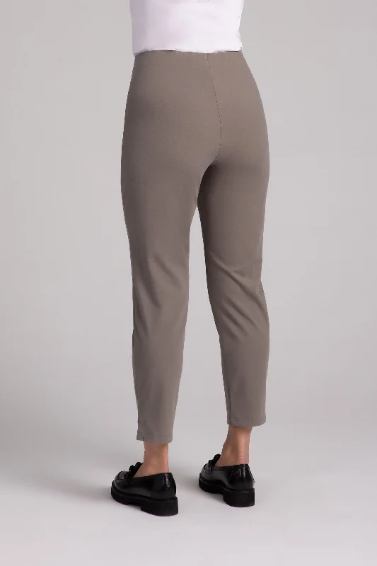 Ponte Narrow Ankle Pant | Taupe