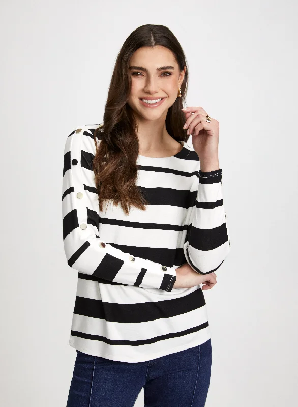 Stripe Print Top