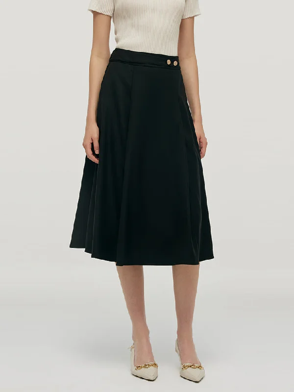 Worsted Woolen Mid-Calf Women Skirt