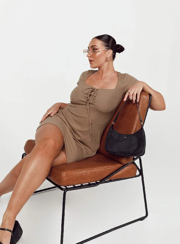 Caleb Mini Dress Brown Cozy T-Shirt Mini Dress